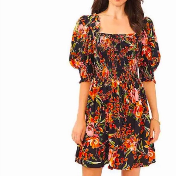 MSK Dresses & Skirts - Brand new black floral mini dress XL